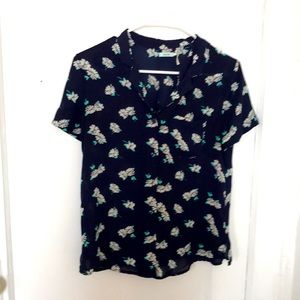 Cute flowery polyester shirt for sale!